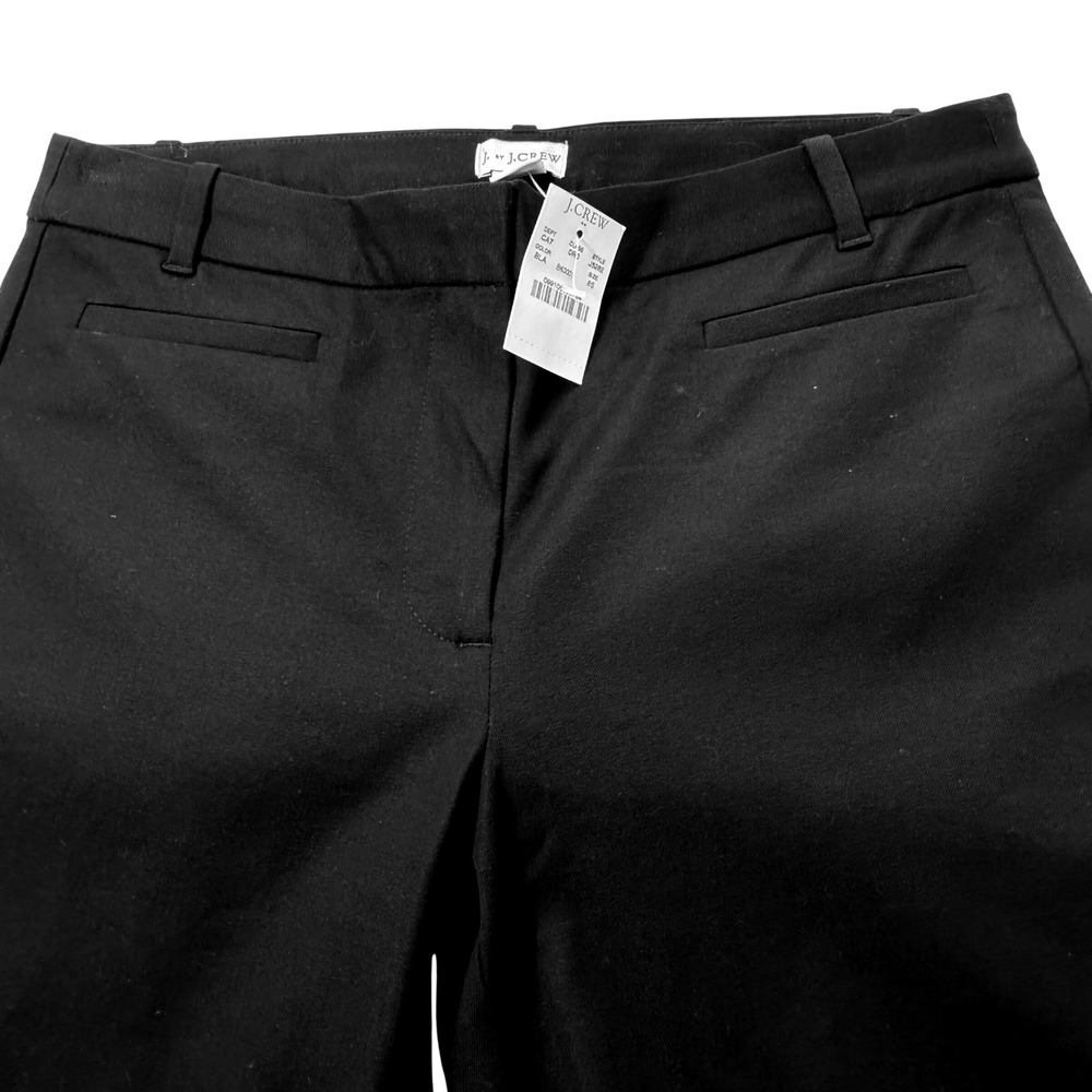 J By J. Crew Mid-Rise Straight Leg Pant Black Womens 8 - Picture 5 of 12